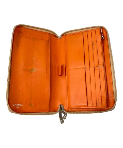 CHANEL（シャネル）CHANEL (シャネル) ラウンドジップ長財布/カンボンライン ベージュの古着・服飾アイテム