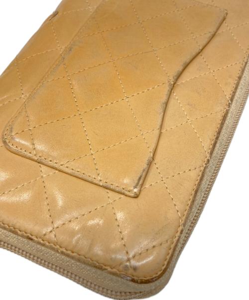 CHANEL（シャネル）CHANEL (シャネル) ラウンドジップ長財布/カンボンライン ベージュの古着・服飾アイテム