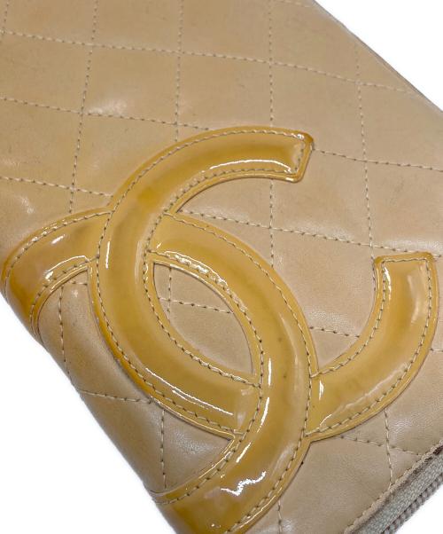 CHANEL（シャネル）CHANEL (シャネル) ラウンドジップ長財布/カンボンライン ベージュの古着・服飾アイテム