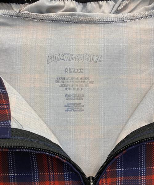 FUCKING AWESOME（ファッキンオーサム）Fucking Awesome (ファッキンオーサム) PLAID ANORAK/アノラックパーカー ブルー×レッド サイズ:XLの古着・服飾アイテム