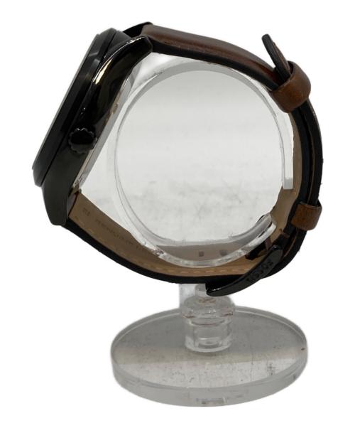 FOSSIL（フォッシル）FOSSIL (フォッシル) 機械式腕時計/アナログ レザー ブラック×ブラウンの古着・服飾アイテム
