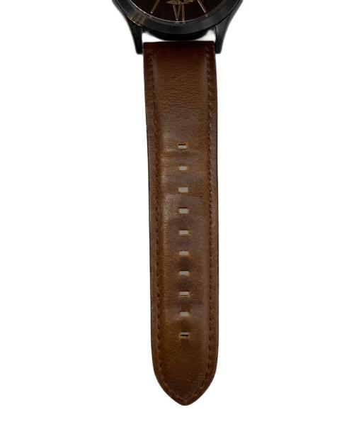 FOSSIL（フォッシル）FOSSIL (フォッシル) 機械式腕時計/アナログ レザー ブラック×ブラウンの古着・服飾アイテム