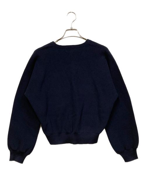 BALLSEY（ボールジィ）BALLSEY (ボールジィ) パールコンビ Vネックカーディガン ネイビー サイズ:SIZE Sの古着・服飾アイテム