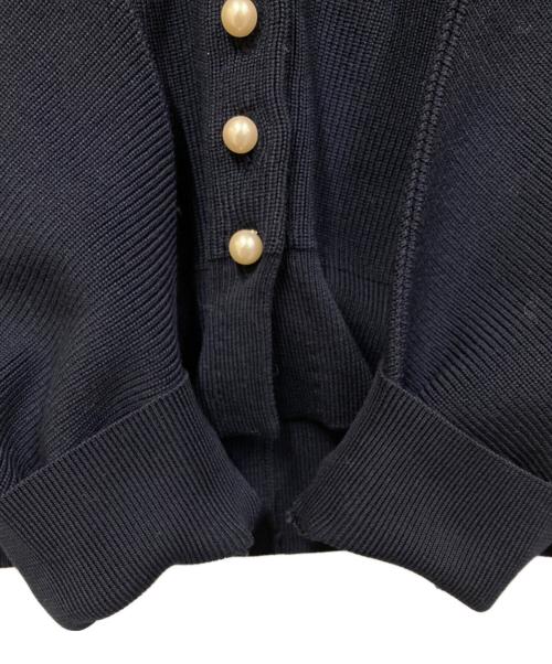 BALLSEY（ボールジィ）BALLSEY (ボールジィ) パールコンビ Vネックカーディガン ネイビー サイズ:SIZE Sの古着・服飾アイテム