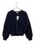 BALLSEY（ボールジィ）の古着「パールコンビ Vネックカーディガン」｜ネイビー