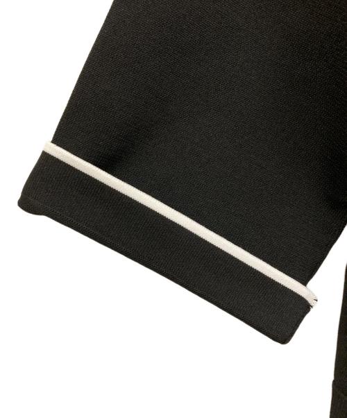 UNITED ARROWS TOKYO（ユナイテッドアローズトウキョウ）UNITED ARROWS TOKYO (ユナイテッドアローズトウキョウ) ミニマル フリル ポロニット ブラック サイズ:記載なしの古着・服飾アイテム