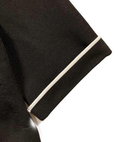 UNITED ARROWS TOKYO（ユナイテッドアローズトウキョウ）UNITED ARROWS TOKYO (ユナイテッドアローズトウキョウ) ミニマル フリル ポロニット ブラック サイズ:記載なしの古着・服飾アイテム