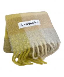 Acne studios×UNITED ARROWS（アクネ ストゥディオズ×ユナイテッドアローズ）の古着「モヘアチェックスカーフ」｜イエロー