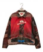 SUPREMEシュプリーム）の古着「17FW The World Is Yours Denim Jacket/17AWザ ワールドイズユアーズデニムジャケット」｜レッド
