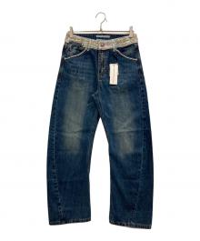 sculptor（スカルプター）の古着「Beaded Waist DENIM PANTS」｜インディゴ