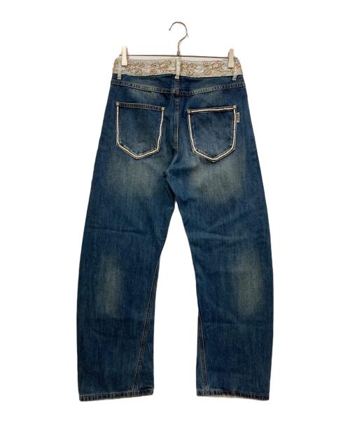 sculptor（スカルプター）SCULPTOR (スカルプター) Beaded Waist DENIM PANTS インディゴ サイズ:SIZE S 未使用品の古着・服飾アイテム