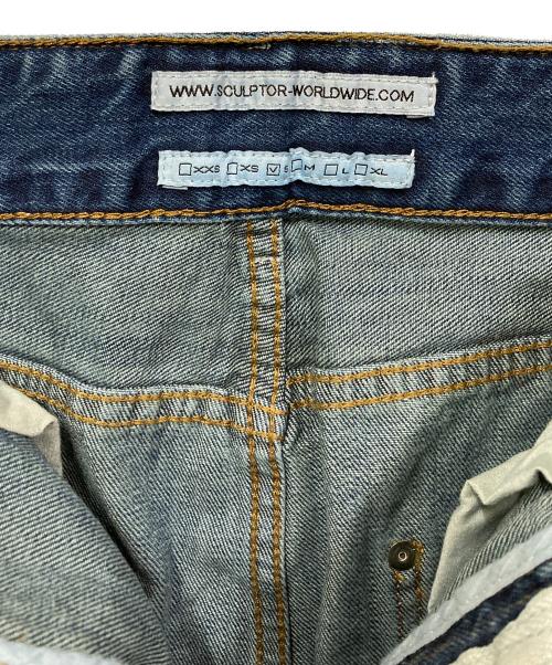sculptor（スカルプター）SCULPTOR (スカルプター) Beaded Waist DENIM PANTS インディゴ サイズ:SIZE S 未使用品の古着・服飾アイテム