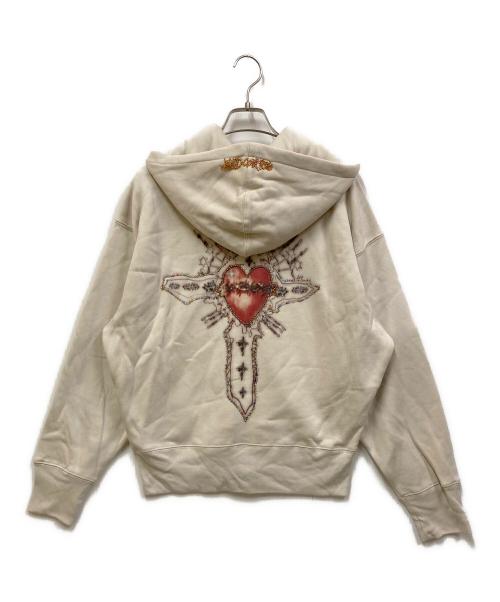 sculptor（スカルプター）SCULPTOR (スカルプター) beaded saint hoodie zip-up アイボリー サイズ:M 未使用品の古着・服飾アイテム
