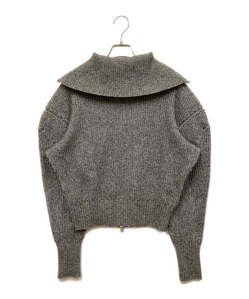 AKIKOAOKI（アキコアオキ）AKIKOAOKI (アキコアオキ) ダブルジップアップニット グレー サイズ:SIZE Freeの古着・服飾アイテム