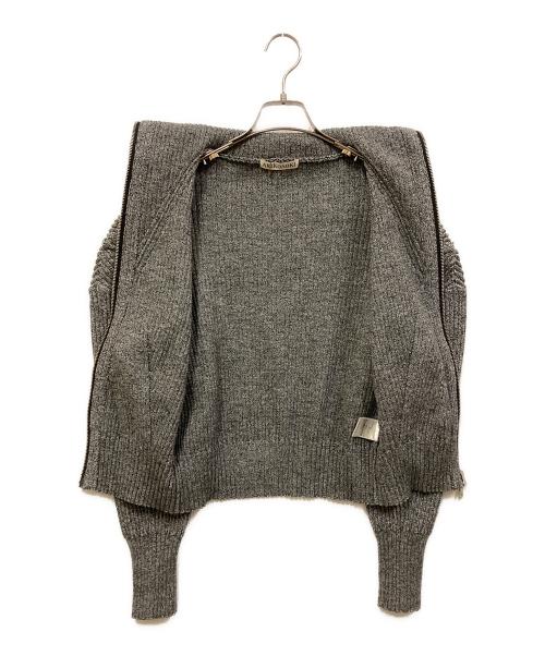 AKIKOAOKI（アキコアオキ）AKIKOAOKI (アキコアオキ) ダブルジップアップニット グレー サイズ:SIZE Freeの古着・服飾アイテム