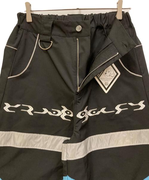GALFY（ガルフィー）GALFY (ガルフィー) サイバーガルフィーファットパンツ ブラック×ブルー サイズ:Lの古着・服飾アイテム