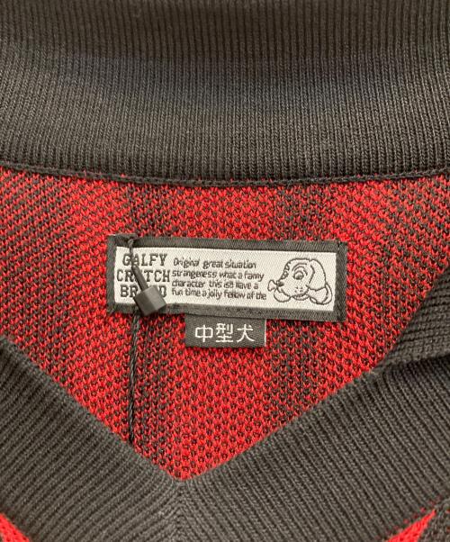 GALFY（ガルフィー）GALFY (ガルフィー) わんわんFCニットユニ ブラック×レッド サイズ:Lの古着・服飾アイテム
