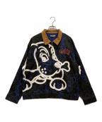 GALFYガルフィー）の古着「GALひょうちゃんブルゾン」｜ブラック×ネイビー