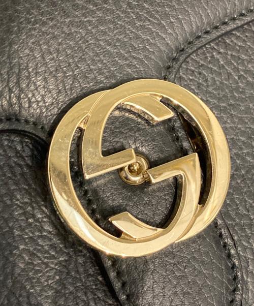 GUCCI（グッチ）GUCCI (グッチ) インターロッキングG チェーンショルダーバッグ ブラックの古着・服飾アイテム