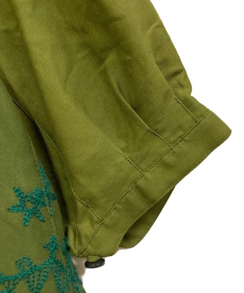 ann吉（アンキチ）ann吉 (アンキチ) 刺繍デザインブラウスワンピース グリーン サイズ:Mの古着・服飾アイテム