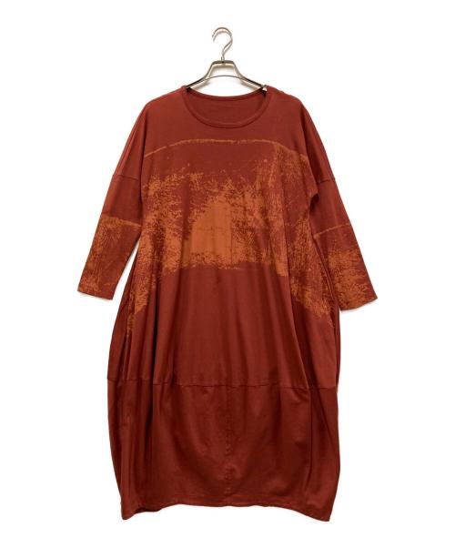 MOYURU（モユル）MOYURU (モユル) カットソーバルーンワンピース レッド サイズ:Mの古着・服飾アイテム