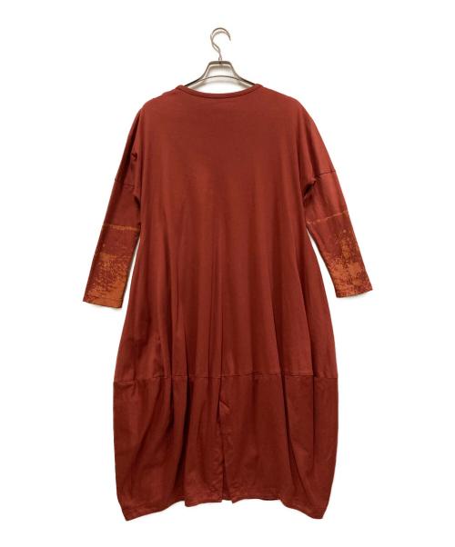MOYURU（モユル）MOYURU (モユル) カットソーバルーンワンピース レッド サイズ:Mの古着・服飾アイテム