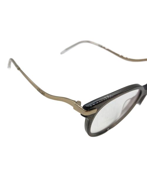 JIMMY CHOO（ジミーチュウ）JIMMY CHOO (ジミーチュウ) 眼鏡／アイウェア グレー×ゴールドの古着・服飾アイテム