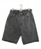 CAHLUMNカウラム）の古着「Selvedge Denim Baggy Shorts」｜グレー