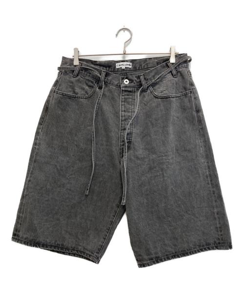 CAHLUMN（カウラム）CAHLUMN (カウラム) Selvedge Denim Baggy Shorts グレー サイズ:XLの古着・服飾アイテム