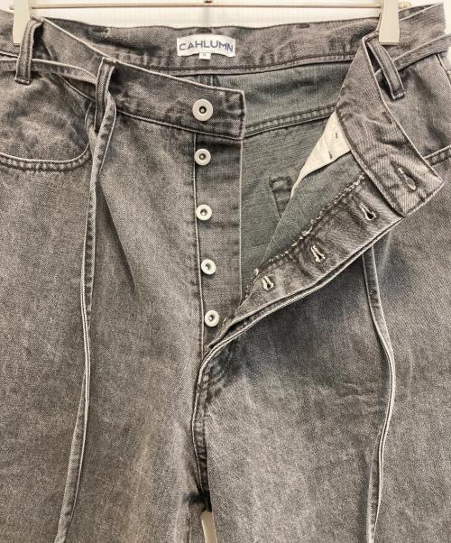 CAHLUMN（カウラム）CAHLUMN (カウラム) Selvedge Denim Baggy Shorts グレー サイズ:XLの古着・服飾アイテム