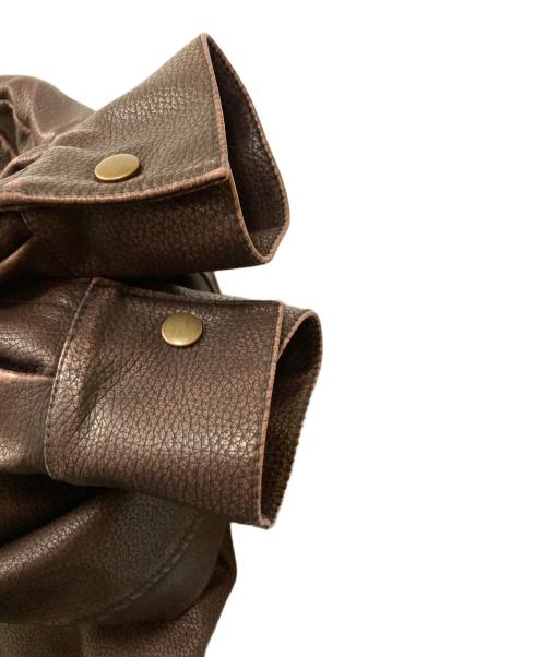 FREAK'S STORE（フリークスストア）FREAK'S STORE (フリークスストア) ヴィンテージライク レザレット ダブルライダースジャケット ブラウン サイズ:Freeの古着・服飾アイテム