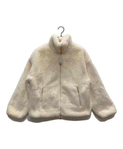 TATRAS（タトラス）TATRAS (タトラス) BARBRA スタンドカラーボアブルゾン ホワイト サイズ:02の古着・服飾アイテム