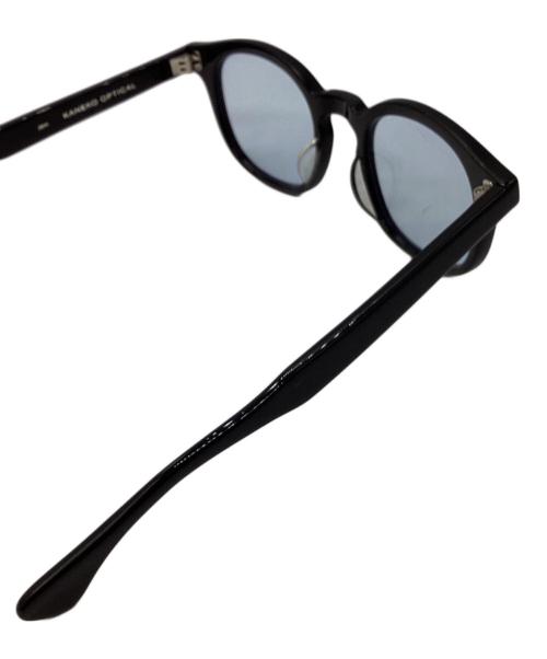 UNITED ARROWS（ユナイテッドアローズ）UNITED ARROWS (ユナイテッドアローズ) KANEKO OPTICAL (金子眼鏡) 別注 John カラーレンズ眼鏡 ブラック×ブルーの古着・服飾アイテム