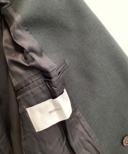 STUDIOUS（ステュディオス）STUDIOUS (ステュディオス) Super140 Wool Melton Over Chester Coat ネイビー サイズ:2の古着・服飾アイテム