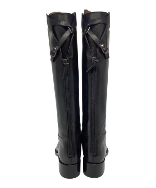 SARTORE（サルトル）SARTORE (サルトル) バックベルトロングブーツ ブラック サイズ:37の古着・服飾アイテム