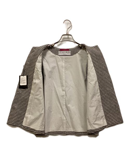 mikomori（ミコモリ）mikomori (ミコモリ) THIRD MAGAZINE (サードマガジン) ネップツイードチェックジレ ホワイト×ブラック サイズ:9の古着・服飾アイテム