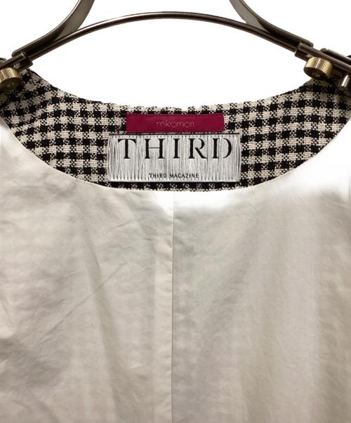 mikomori（ミコモリ）mikomori (ミコモリ) THIRD MAGAZINE (サードマガジン) ネップツイードチェックジレ ホワイト×ブラック サイズ:9の古着・服飾アイテム