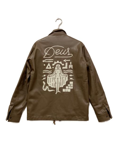 DEUS EX MACHINA（デウス エクス マキナ）DEUS EX MACHINA (デウス エクス マキナ) フェイクレザーコーチジャケット ブラウン サイズ:Sの古着・服飾アイテム