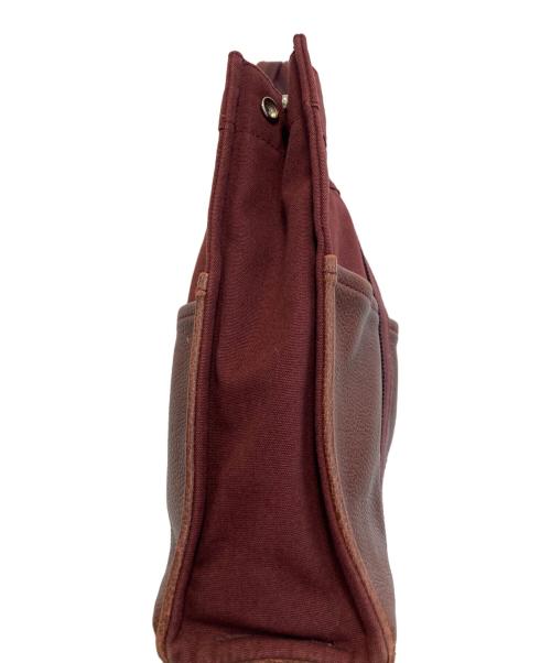 HERMES（エルメス）HERMES (エルメス) フールトゥMM ハーフレザートートバッグ ボルドーの古着・服飾アイテム
