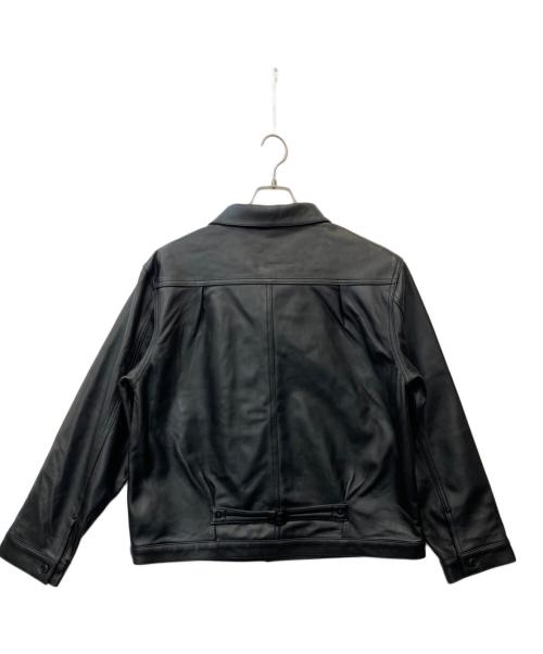 Many men. Many minds（メニーメンメニーマインド）Many men. Many minds (メニーメンメニーマインド) ラムレザー トラッカーJKT ブラック サイズ:Mの古着・服飾アイテム