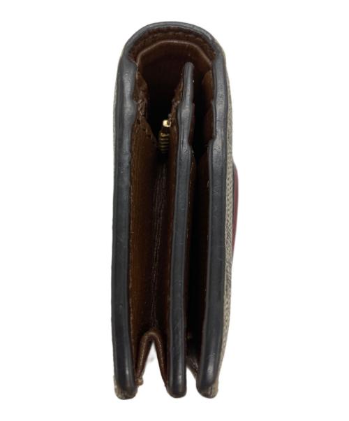 GUCCI（グッチ）GUCCI (グッチ) ハートモチーフGG柄コンパクトウォレット ブラウンの古着・服飾アイテム