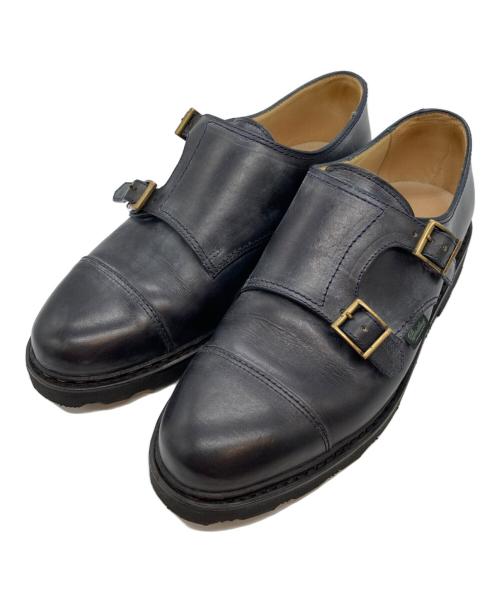 PARABOOT（パラブーツ）PARABOOT (パラブーツ) WILLIAM/MARCHEⅡ/ダブルモンクストラップシューズ ブラック サイズ:6の古着・服飾アイテム