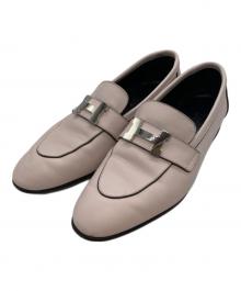 HERMES（エルメス）の古着「モカシンパリ コンスタンス ローファー」｜ピンク
