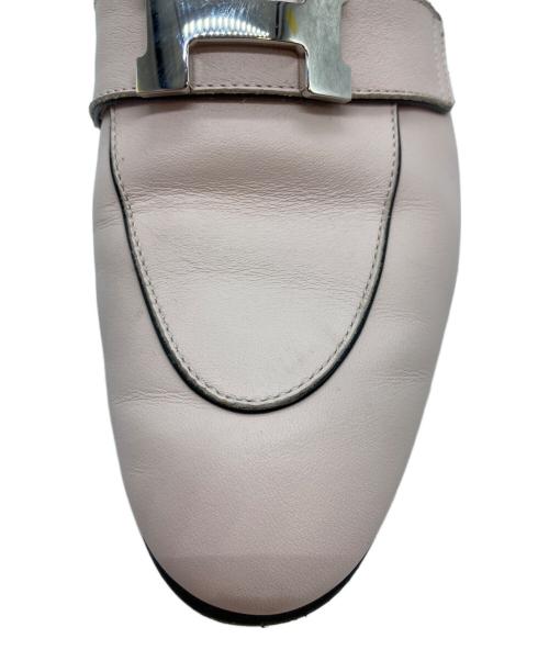 HERMES（エルメス）HERMES (エルメス) モカシンパリ コンスタンス ローファー ピンク サイズ:35の古着・服飾アイテム