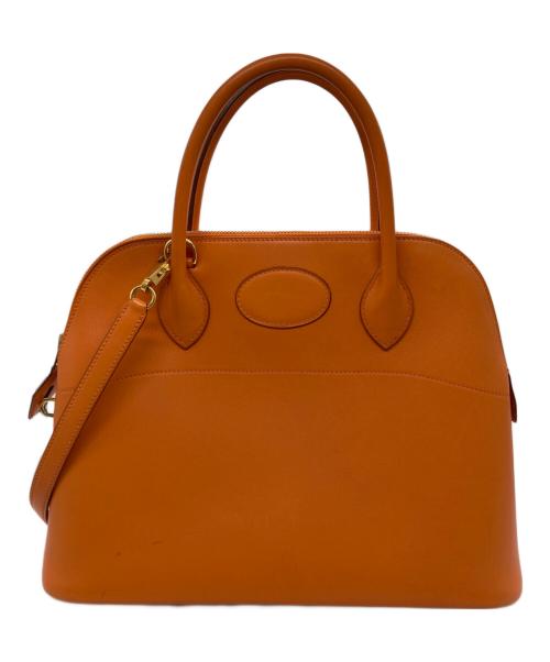 HERMES（エルメス）HERMES (エルメス) Bolide 31 ボリード 31/ﾏﾝｺﾞｰｵﾚﾝｼﾞﾏﾝｺﾞｰｵﾚﾝｼﾞ/□F刻印：2002年製造/ゴールド金具 オレンジの古着・服飾アイテム