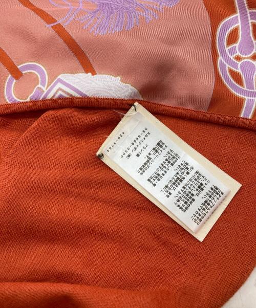 HERMES（エルメス）HERMES (エルメス) カシミヤ×シルク混ニットワンピース オレンジ サイズ:34の古着・服飾アイテム