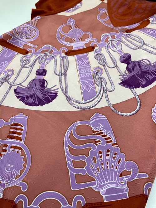 HERMES（エルメス）HERMES (エルメス) カシミヤ×シルク混ニットワンピース オレンジ サイズ:34の古着・服飾アイテム