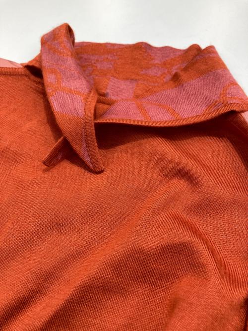 HERMES（エルメス）HERMES (エルメス) カシミヤ×シルク混ニットワンピース オレンジ サイズ:34の古着・服飾アイテム