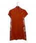 HERMES (エルメス) カシミヤ×シルク混ニットワンピース オレンジ サイズ:34：70000円