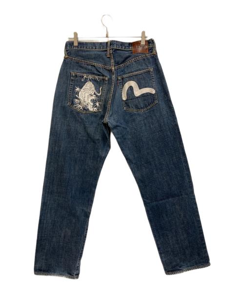 Evisu Jeans（エヴィスジーンズ）Evisu Jeans (エヴィスジーンズ) 和柄・カモメデニムパンツ インディゴ サイズ:実寸85cmの古着・服飾アイテム